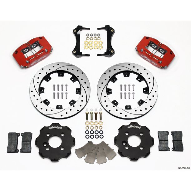 Wilwood Dynapro 6 Front Hat Kit 12.19in Drilled Red 2011 Fiesta main image 0