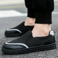 thumbnail image 2 of Mepaouo Mens Slip on Sneakers Canvas Loafers Shoes Comfortable Low Top Causal Dress Walking Flats Black 8, 2 of 8