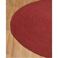 thumbnail image 2 of Red Dye Natural Jute Hand Made Round Living Room, Dining Room, Kitchen Farm House Area Rug Carpet Doormat 4" Feet (48 inch), 2 of 4