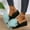 Blue, variant on WILLBEST Zapatos De Niño Womens Shoes Summer Fashion Large Size Thick Sole Flower Sequins Simia Wedge Beach Slippers