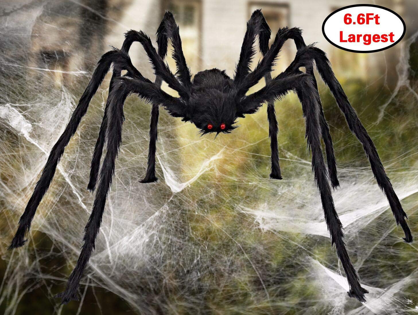 Outdoor Halloween Decorations Scary Giant Spider Fake Large Spider ...