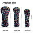 thumbnail image 6 of Uorisanigo Golf Club Head Covers for Fairway Woods, Drivers and Hybrid PU Leather Headcover, 3 PCS Set Funny Skull Print Headcovers for Club Protective, Wrinkle-Resistant Accessories, 6 of 7