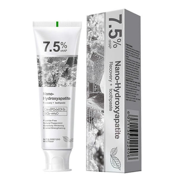 7.5% Nano Hydroxyapatite Toothpaste, Fluoride-Free Whitening & Enamel Repair Toothpaste for Men Women
