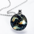thumbnail image 2 of Sea Slug Glass Circular Pendant Necklace - Elegant Jewelry for Women, 2 of 5