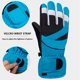 thumbnail image 5 of Xihbxyly Guantes de Esquí de Invierno para Exteriores, Cálidos y Cómodos, Palma de Cuero Antideslizante, Resistentes Al Agua y Al Viento, Perfectos para Esquiar, Andar En Trineo y Patinar Sobre Hielo, 5 of 7
