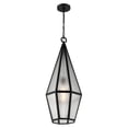 thumbnail image 4 of Peninsula 1-Light Outdoor Hanging Lantern in Matte Black, 4 of 5