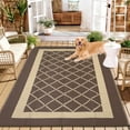 thumbnail image 6 of Studyset 8x10 Outdoor Rug Waterproof Reversible Plastic Straw Mat,Large Modern Patio Area Rug,Modern Diamond Indoor Outdoor Large Area Rug for RV Deck Balcony Backyard,UV Resistant & Easy to Clean, 6 of 15