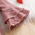thumbnail image 5 of TOWED22 Baby Girl Clothes Newborn Fall Outfits Ruffle Knitted Long Seeve Romper Top & Flare Pants Sets,6-9 M, 5 of 7