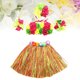 thumbnail image 5 of Conjunto de 5 faldas de baile hawaianas con flores, diadema y sujetador, 40 cm (falda colorida), 5 of 5