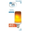Great Value LED Light Bulb, 5W (40W Equivalent) T20 Decorative Flame Lamp E26 Medium Base, Non-dimmable, Flame, 1-Pack