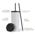 thumbnail image 4 of JoyJolt Vacuum Insulated Tumbler with Flip Lid and Straw - 20 oz - White, 4 of 8