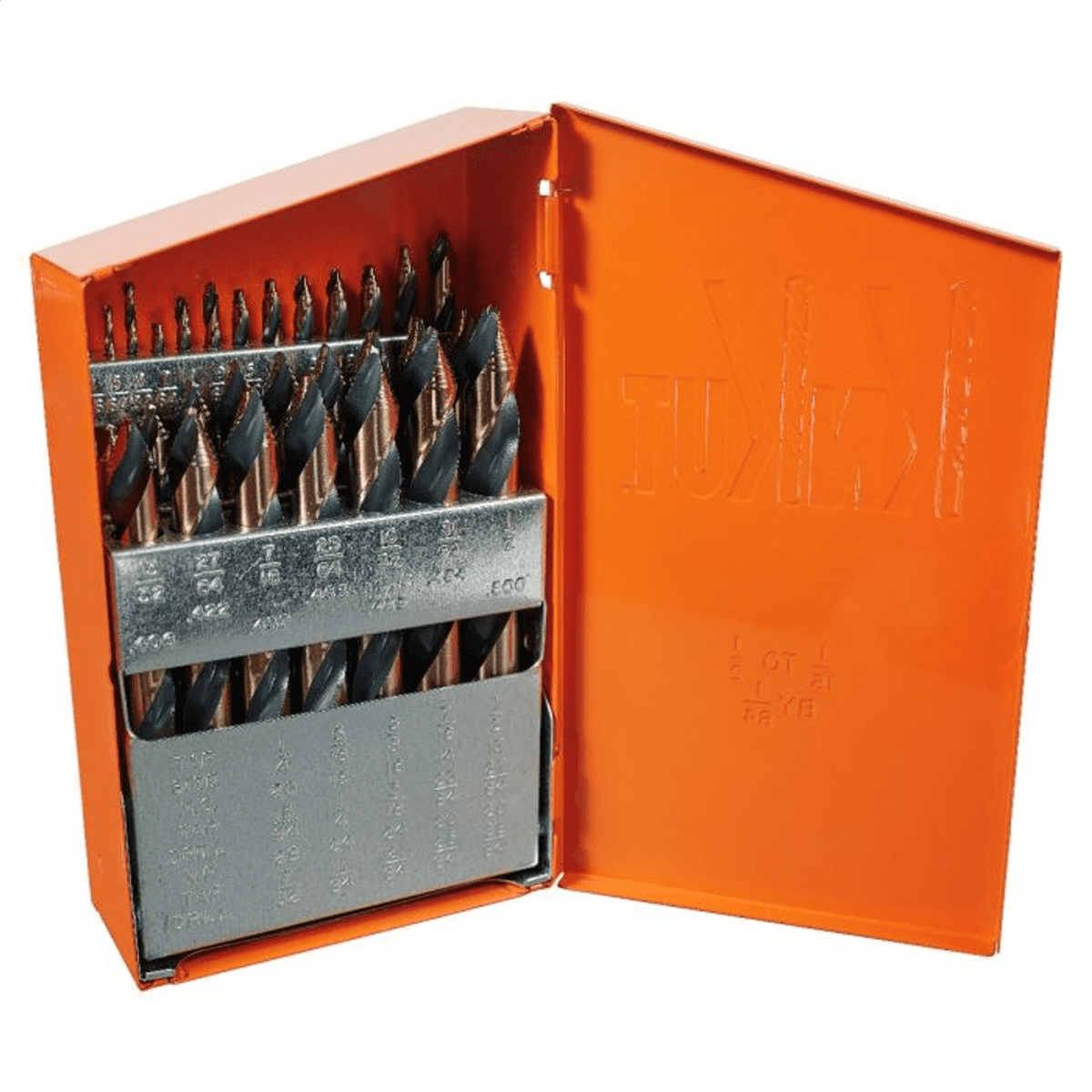 KnKut 29 Piece Mechanics Length Step Point Drill Bit Set 1/16"-1/2" by 64ths