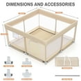 TEAYINGDE Baby Playpen Large Play Yard Fence With Mat for Toddlers, 50