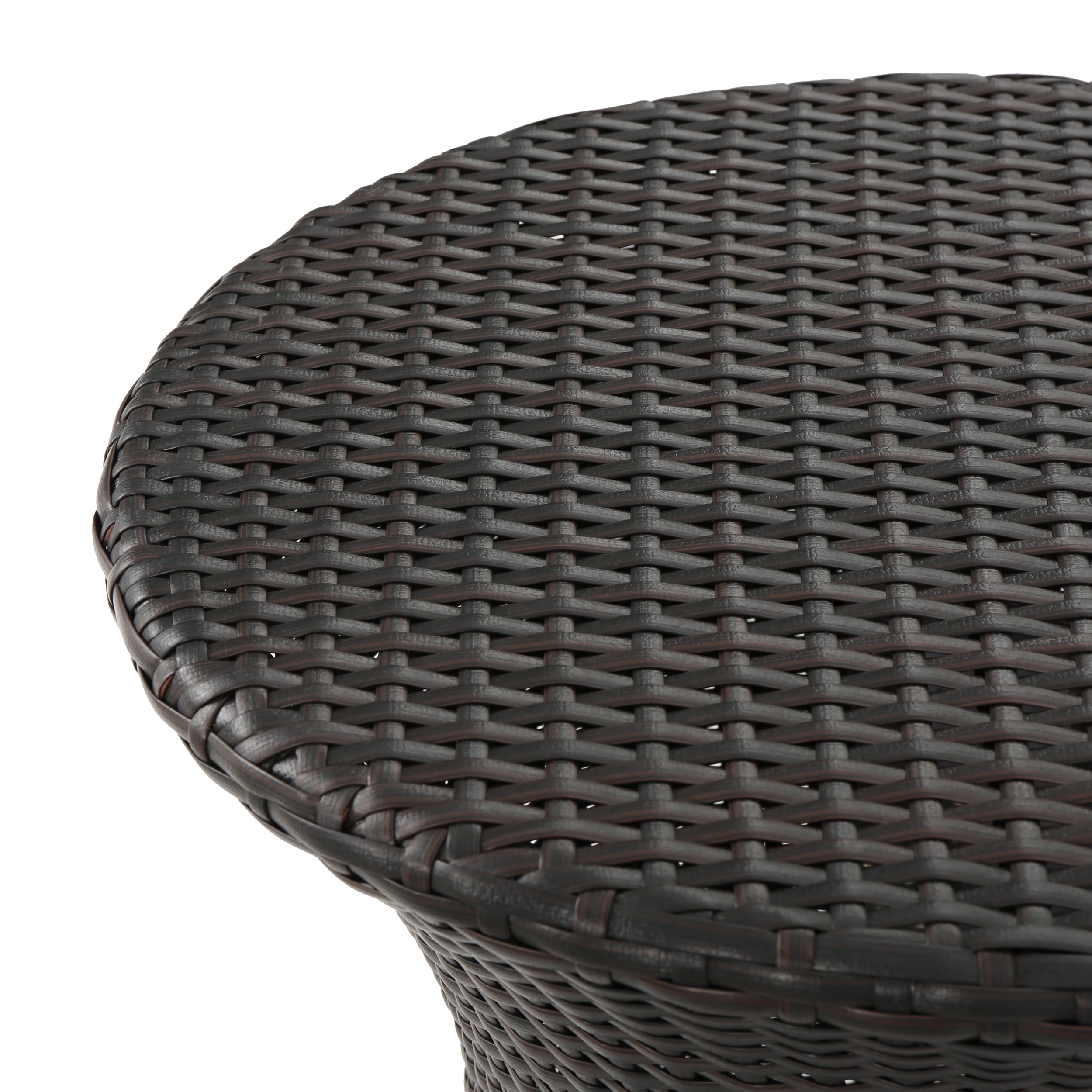 Brown Wicker Outdoor Brown Accent Table