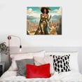 thumbnail image 4 of COMIO African American Women Canvas Wall Art Decor,Women's Popular Canvas Painting,Black Woman Silver Glitter Textured Canvas Print ,, 4 of 4