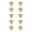 Brushed Gold, variant on Elegant Decor Garlande 1.2" Diameter Brushed Gold Mushroom Knob Multipack (Set of 10)