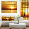 thumbnail image 1 of Design Art - Plage Jaune Vif avec Oiseaux, 1 of 3
