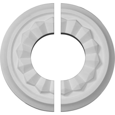 7 7/8"OD x 3 1/2"ID x 1 1/8"P Olivia Ceiling Medallion, Two Piece (Fits Canopies up to 3 1/2")