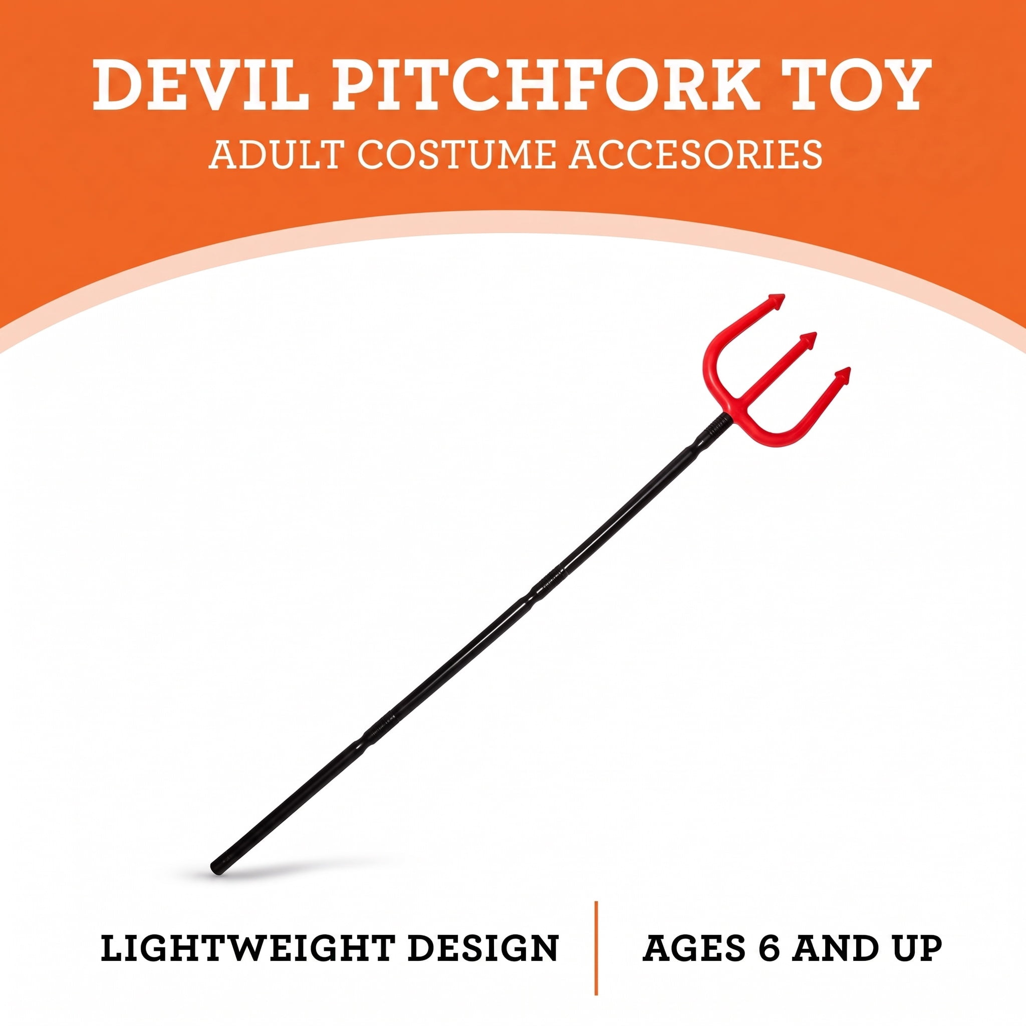 Devil Pitchfork Toy Costume Accessory for Children, Red and Black, Halloween by Way To Celebrate