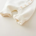 thumbnail image 3 of KyCheLot 0-18 Months Newborn Baby Sweater Jumpsuit Hat Knit Button Romper Bodysuit Girls Boys Winter Set, 3 of 5