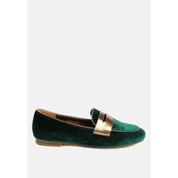 Malta Penny Strap Velvet Loafers