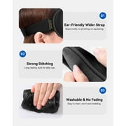 3D Weighted Eye Mask | Memory Foam Sleep Mask for Women & Men | 100% Blackout | Adjustable Straps | Travel Essentials