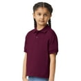 thumbnail image 3 of Gildan Youth DryBlend Jersey Polo, Short Sleeve Shirt, Classic Fit, Maroon, Sizes S-XL, Pack 1, 3 of 7