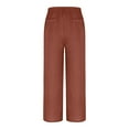 thumbnail image 7 of BLVB Women Wide Leg Dress Pants High Waisted Straight Leg Business Slacks Work Pants Casual Office Trousers with Pockets, 7 of 7