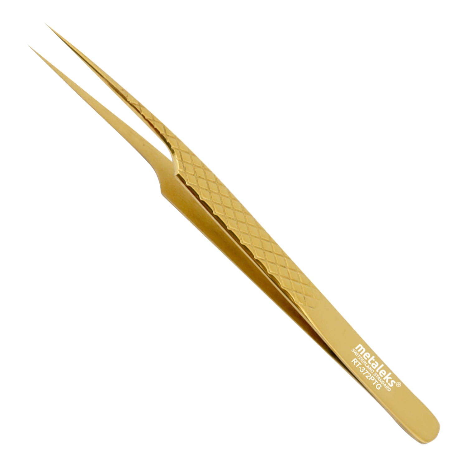 3Pcs Texture Surface Grip Eyelash Extension Tweezers In Japanese Stainless Steel Golden Titanium Coated With Golden Magnetic Kit