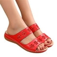 thumbnail image 3 of QJUHUNG Ladies Flat Flower Slippers Roman Style Spring And Summer Sandals, 3 of 5
