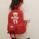 thumbnail image 2 of Bolsa para la escuela Mochila para niños y niñas, mochila escolar con colgante de animal bonito, mochila con cremallera (rojo), 2 of 4