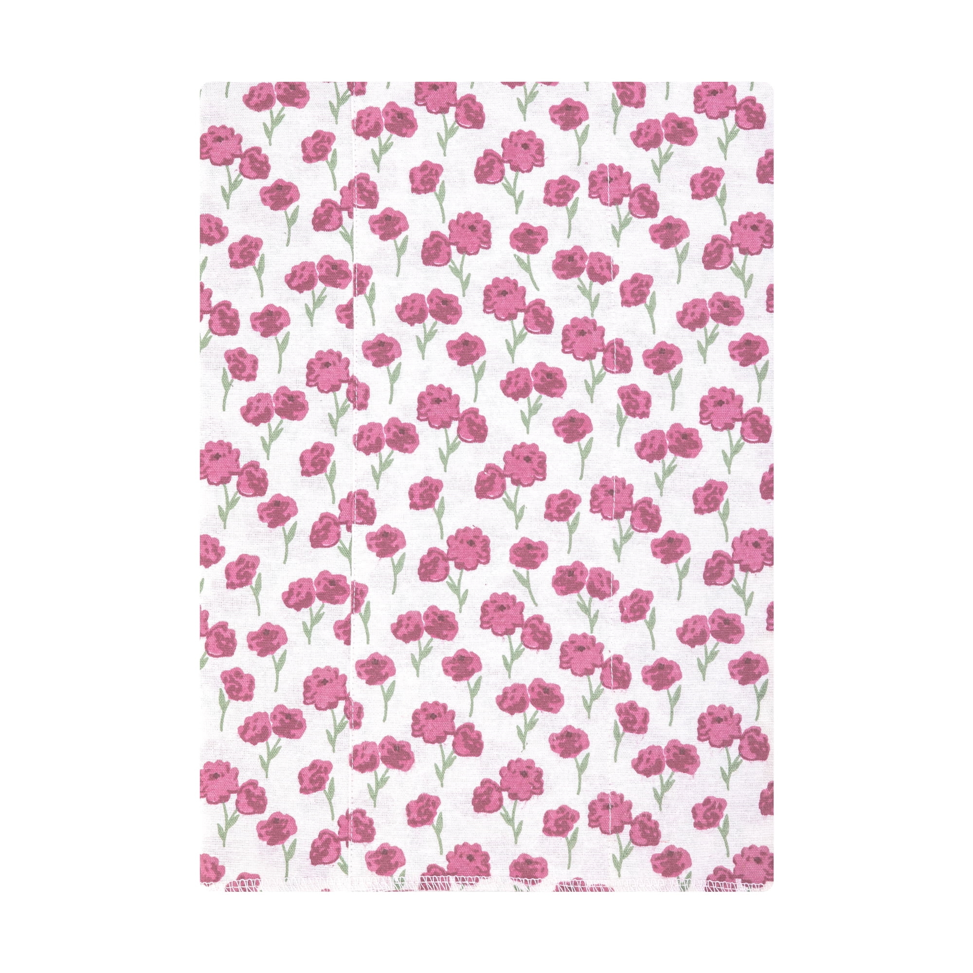 Hudson Baby Girl Cotton Polyester Flannel Burp Cloths 7-Pack, Wild Rose Floral, One Size