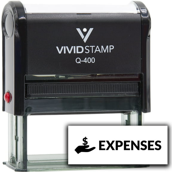 Vivid Stamp Expenses Self-Inking Rubber Stamps Teachers And Schools | Motivational Stamps For Children | Re-inkable Ink Pad (Black Ink) - Q-400
