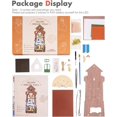 thumbnail image 6 of Rolife DIY Miniature Dollhouse Kits Room Decor with LED Wooden Wall Hanging Mini House kit with Hooks Craft Kits Decor Birthday Gift (Island Dream Villa), 6 of 8