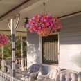 thumbnail image 6 of 7 Fork Artificial Golden Bell Willow Hanging Plastic Flower Basket Outdoor Indoor Patio Lawn Garden Hanging Basket with Chain Flowerpot, 6 of 6