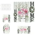 thumbnail image 2 of Shower Curtain,Farmhouse Bathroom Sets With Shower Curtain And Rugs Cotton With Sweet Home Art Sign Curtain 4 Piece Fabric Cloth Bathroom Decor Set With Hooks Teal, 2 of 4