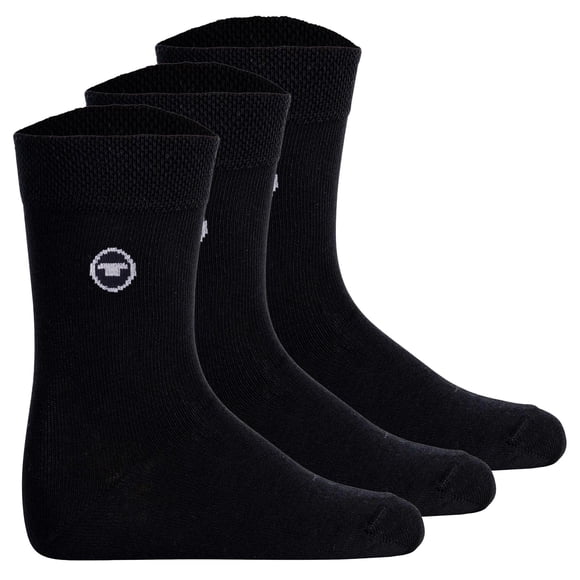 TOM TAILOR Calcetines de niño Unisex, Paquete de 3 - Calcetines, Algodón, Logotipo, color sólido Negro 27-30