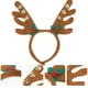 thumbnail image 5 of Diadema de cuernos de reno con campanas, fiesta de Navidad, disfraces, accesorios (marrón), 5 of 6