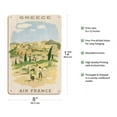 thumbnail image 2 of Greece - Acropolis of Athens - France - Vintage Airline Travel Poster by Georges Beuville c.1958 - 8 x 12 inch Vintage Wood Art Sign, 2 of 4