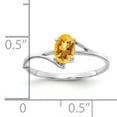 thumbnail image 2 of Primal Gold 14 Karat White Gold 6x4mm Oval Citrine Ring, 2 of 4