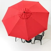 Aisport Red Patio Umbrella, Anti-UV Waterproof Oxford Cloth Large Table Umbrella, Anti-discoloration Outdoor Beach Market Umbrella