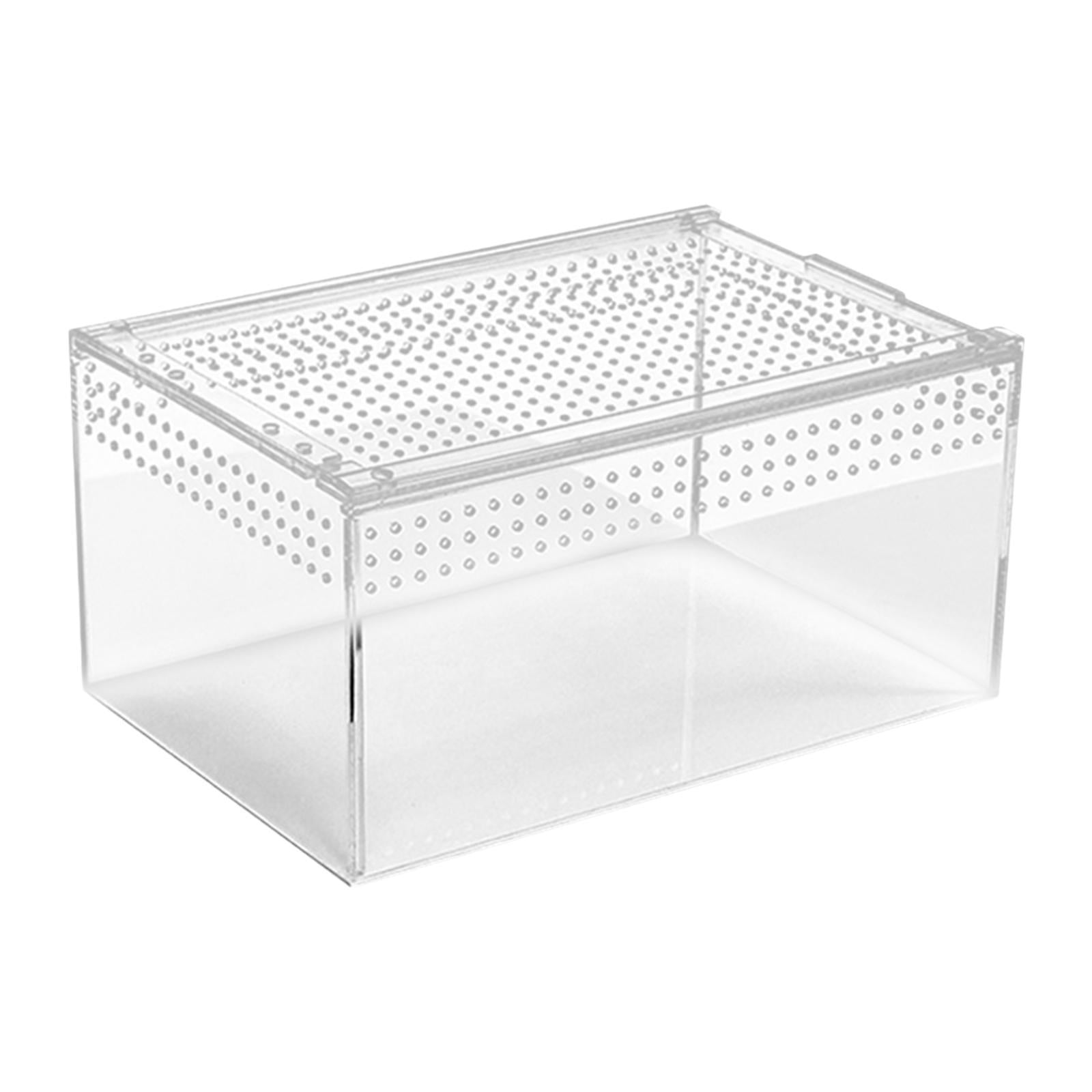 EHJRE Reptile Terrarium, Reptile Habitat Container, Acrylic Terrarium Container, Reptile Breeding Box for Snakes, Amphibians And Turtles L
