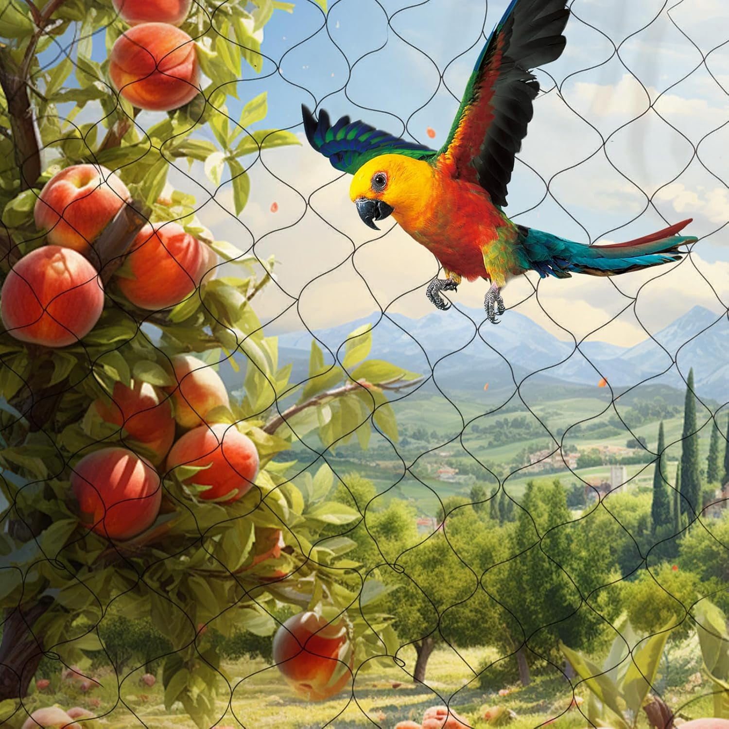 Miumaeov 50x100ft Garden Bird Netting,Heavy Duty Reusable Garden Fence Net Protect Vegetable Plants Fruit Tree Chicken Coop from Birds and Other Animals