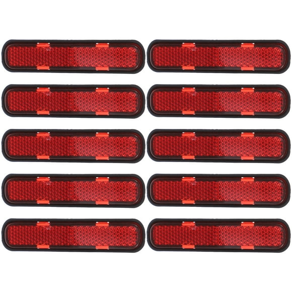 10pcs Driveway Reflector Oval Front Reflector Screw On Reflector Replacement