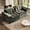 Green, variant on Aukfa 4-Piece L-Shaped Modular Sectional Sofa with Ottoman for Living Room, Ice Flower Chenille, Green