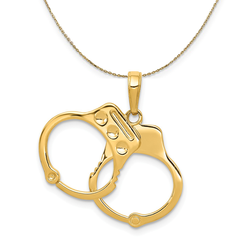 14k Yellow Gold Large Handcuffs 