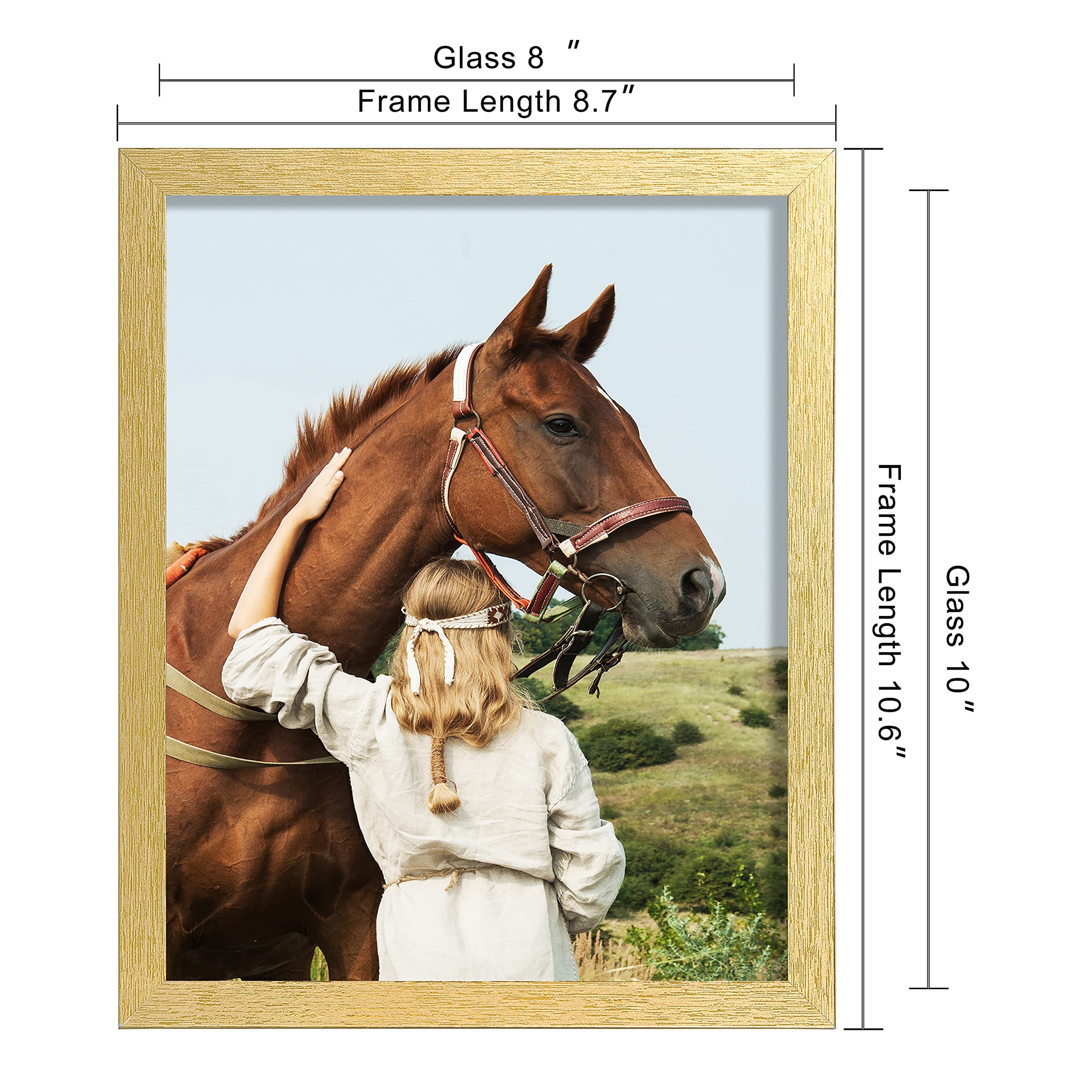 ELSKER&HOME 8x10 Picture Frame 6 Pack - Multi Gold Collage Photo Frame Set