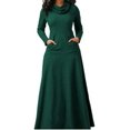 thumbnail image 1 of Large Size Long-sleeved Turtleneck Autumn And Winter Cross-border Long Bottoming Dress, 1 of 2