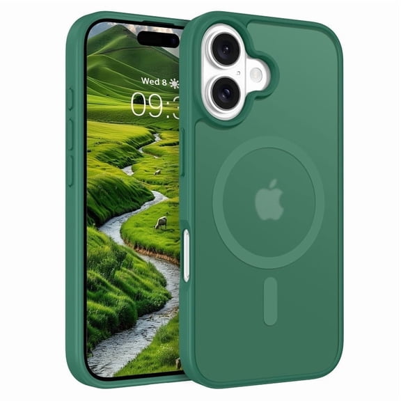 for iPhone 16 Plus Case Super Magnetic [Compatible with MagSafe] TPU Protective Translucent Matte Smooth, phone case for iPhone16 Plus, Green