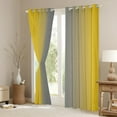 thumbnail image 3 of Erosebridal Gray and Yellow Curtains for Bedroom,Rainbow Ombre Blackout Curtains Aesthetic Living Room Decor,Gradient Colorful Curtains & Drapes Abstract Window Curtain 2 Panels 38"Wx45"L, 3 of 6